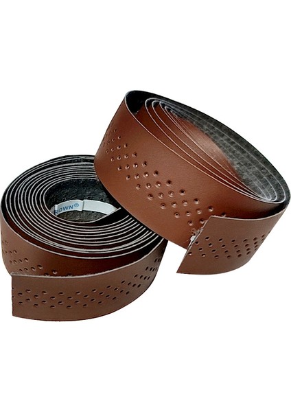 Drak Brown Stili Yol Bisikleti Anti-Kayma Silika Jel Eva Şok Emme Direksiyon Bandı Bisiklet Sapı Sarımı Uç Takma Aksesuarları (Yurt Dışından)