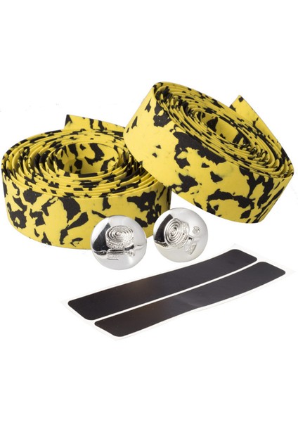 Sarı Siyah Tarzı Bisiklet Gidon Bandı Eva Kaymaz Nem Çekme Şok Emilimli Gidon Bandı Bisiklet Gidon Kamuflaj Sargı Bandı (Yurt Dışından)