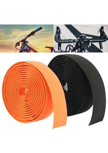 Siyah Stil Bisiklet Gidon Bandı 2 Adet Bisiklet Şerit Bandı Nefes Alabilir Şok Emici Iyi Korumalı Bisiklet Tutma Bandı (Yurt Dışından) fırsatları