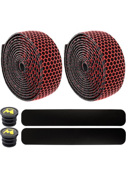 Kırmızı Stil Evrensel Bisiklet Sapı Balpeteği Ultrahafif Yol Bisikleti Sapı Bantı Aşınmaya Dayanıklı Bisiklet Sapı Sarma Bisiklet Aksesuarları (Yurt Dışından)