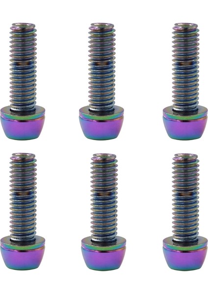 M6 Renkli Stil Titanium-Allen-Hex Konik Bisiklet Gidon Civatası Cıvata Vidaları ile Yıkama Için Bisiklet Gidon Civatası, Mtb Yol Için (Yurt Dışından)