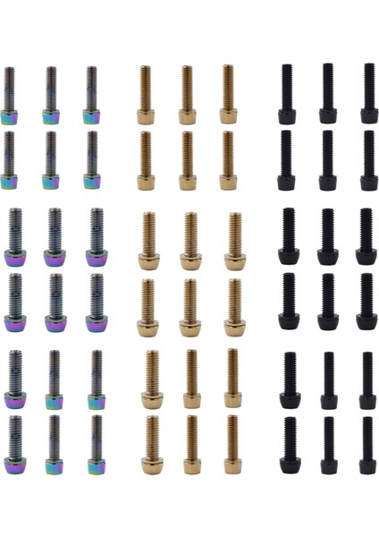 M6 Renkli Stil Titanium-Allen-Hex Konik Bisiklet Gidon Civatası Cıvata Vidaları ile Yıkama Için Bisiklet Gidon Civatası, Mtb Yol Için (Yurt Dışından)