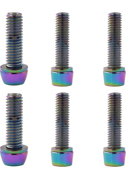 M6 Renkli Stil Titanium-Allen-Hex Konik Bisiklet Gidon Civatası Cıvata Vidaları ile Yıkama Için Bisiklet Gidon Civatası, Mtb Yol Için (Yurt Dışından)