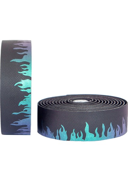 Yeşil Stil Alevli Direksiyon Bandı Bisiklet Direksiyon Bandı Dağ Bisikleti Katlanır Ölü Sinek Bisikleti Direksiyon Kılıfı Düz Kulp Bükme Bandı (Yurt Dışından)