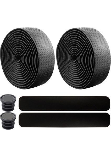 Siyah Stil 1 Çift Bisiklet Direksiyonu Pu Karbon Kayışlı Eva Kaymaz Şok Emici Kayış Hız Yol Bisiklet Aksesuarları Bicicletas (Yurt Dışından)