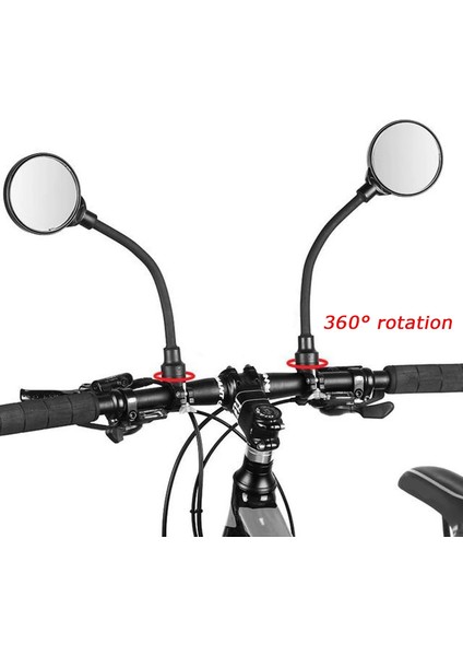 No.1 Stili Uzun Hortum Bisiklet Arka Görüş Aynası Ayarlanabilir 360 Derece Geniş Açılı Konveks Ayna Mtb Direksiyon Aynası Bisiklet Aksesuarları (Yurt Dışından) fırsatları