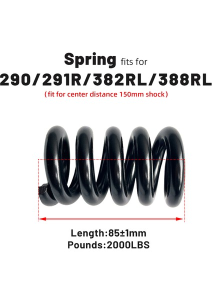 85MM-2000LBS Stili Exa R 382RL ve Scooter Bisiklet Arka Şok Emici Özel Yayı 30.4×85MM (Yurt Dışından) fiyatları