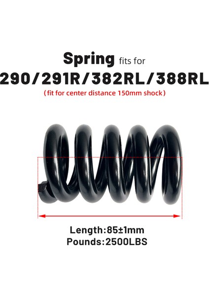 85MM-2000LBS Stili Exa R 382RL ve Scooter Bisiklet Arka Şok Emici Özel Yayı 30.4×85MM (Yurt Dışından) fırsatları