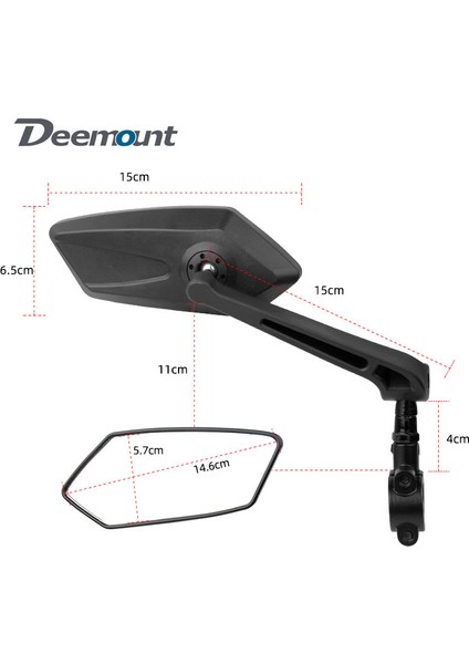 VMR-007 R2 Stili Elektrikli Bisiklet Scooter Motosiklet Direksiyon Aynası Braketi Ekstra Yükseklik Açısı Ayarlanabilir Metal Tutucu (Yurt Dışından) indirimleri