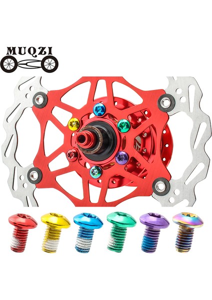 Mavi Stil Muqzı Renkli Rotor Disk Fren Vidası T25 M5*9mm Disk Rotor Vidası Mtb Yol Bisikleti Fren Sabitleme Civatası Bisiklet Aksesuarları (Yurt Dışından)