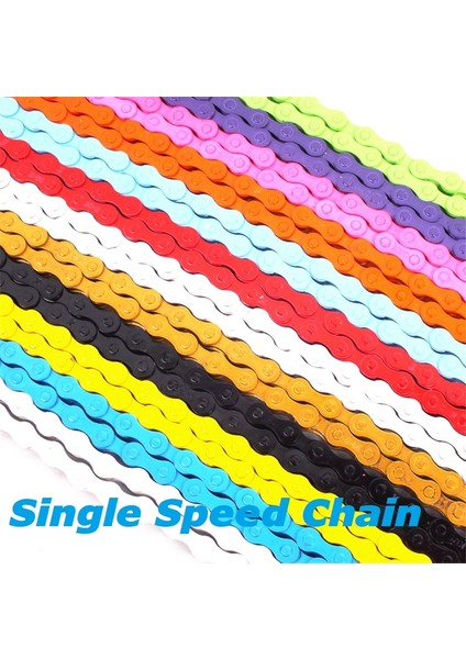 Sarı Stil Tek Hızlı Zincir Biciklet Bmx Zincir 98L Şehir Retro Bisiklet Üç Tekerlekli Zincir Kırmızı Pembe Altın Turuncu Mavi Sarı (Yurt Dışından)