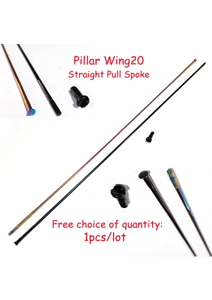 Siyah 291 mm Stili 1 Adet Pillar WING20 Türü 4.3g Bisiklet Telli Gökkuşağı Renkli Siyah Çelik Aero Düz Çekme Azaltma Düz Çekme mm (Yurt Dışından)