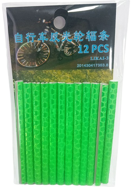 Yeşil Tarzı Bisiklet Telli Işık Tekerlek Jant Teli Kelepçe Boru Mtb Bisiklet Şerit Yansıtıcı Reflektör Güvenlik Uyarı Işığı Bisiklet Aksesuarları (Yurt Dışından)