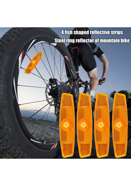 Kumral Stili Bisiklet Jantı Reflektörü Dağ Bisikleti Balık Şekilli Çelik Jant Konuş Reflektörler Bisiklet Tekerlek Jantı Işık Bisiklet Parçaları (Yurt Dışından) fiyatları