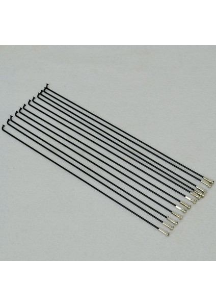 Viraj 268MM 12 Adet Stil Dağ Yolu Bisikleti Çelik 45# 14G Eğri Jant Sapları Siyah Renk Yüksek Mukavemetli Bisiklet Paslanmaz Çelik Düz Çekme Alaşım Nipel (Yurt Dışından)