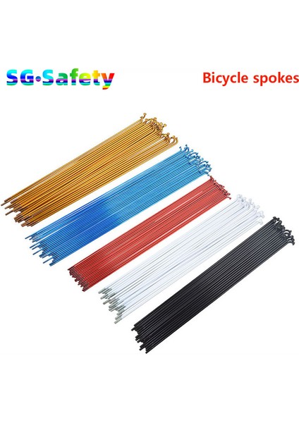 10 Adet Kırmızı Stil Bisiklet Konuştu Dağ Bisikleti Yol Bisikleti mm Renk 14G Konuştu Nipel ile Kullanım (Yurt Dışından) modelleri