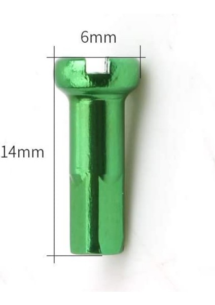 Yeşil Stil 14G * 14MM Için Dağ Bisikleti Jant Nipel Çelik Jant Nipel Dağ Bisikleti Jant Kapağı (Yurt Dışından)