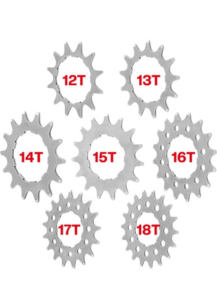 17T Tarzı Dağ Bisikleti Serbest Tezgah Dişlisi Paslanmaz Çelik Tek Hızlı Yol Mtb Bisiklet Kaset Pinyon T (Yurt Dışından)