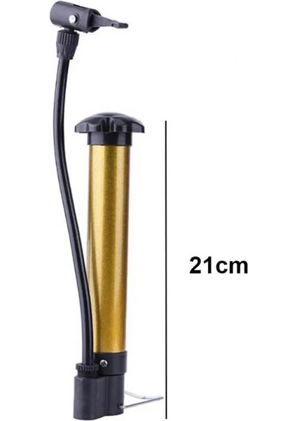 1 Adet Altın Tarzı Bisiklet Pompası Hava Top Pompası Inflator Iğne Adaptörü ile Çok Fonksiyonlu Taşınabilir Top Mini Yüksek Basınçlı Bisiklet Aksesuarları (Yurt Dışından)