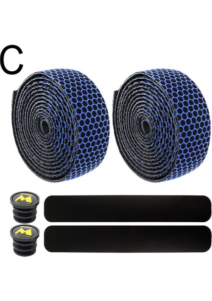 Mavi Stil Yol Bisikleti Kaymaz Silika Jel Eva Emici Bisiklet Şok Bandı Takma Kolu Sarma Ucu Y5M1 (Yurt Dışından)