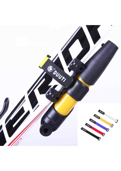 Kırmızı 1 Adet Tarzı Bisiklet Naylon Kanca Döngü Bant Sabitleme Kayışı Ayarlanabilir Yapışkan Bandaj Sürme Pompa Şişe Kayışı El Feneri Bandajları (Yurt Dışından) modelleri