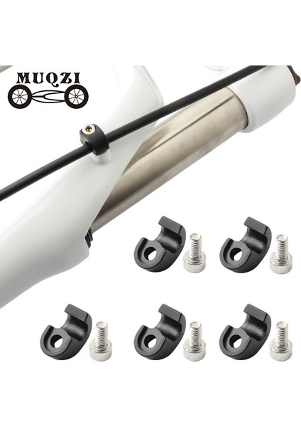 Siyah 5pcs Tarzı Muqzı Bisiklet Fren Kablosu Kılıfı Tokası Fren Kablosu Hortum Kelepçe Kablo Kılavuz Adaptörü Mtb Bisiklet Bisiklet Çatal Onarım Parçası (Yurt Dışından) fırsatları