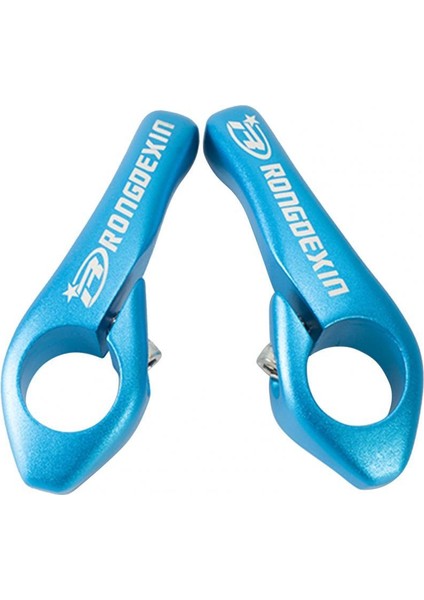 Mavi Stil 1 Çift Vice Direksiyon Antirust Bisiklet Boynuzları Vice Direksiyon Ergonomik Tasarım Vice Direksiyon (Yurt Dışından)