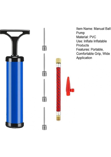Mavi Stil 1 Adet Top Pompası Manuel Rahat Tutma Işten Tasarruf Ile Iğne Memesi Uzatma Hortumu Şişirme Taşınabilir Basketbol Futbol Haşırtı - (Yurt Dışından) indirimleri