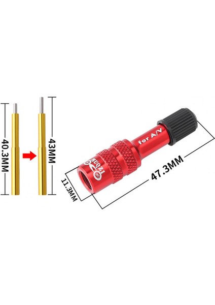 Siyah Stil Dağ Bisikleti Için Hava Dolum Uzatma Adaptörü Mini Parçalar Hava Çatal Nozulu Sağlam Pratik Ön Çatal Adaptörü (Yurt Dışından)
