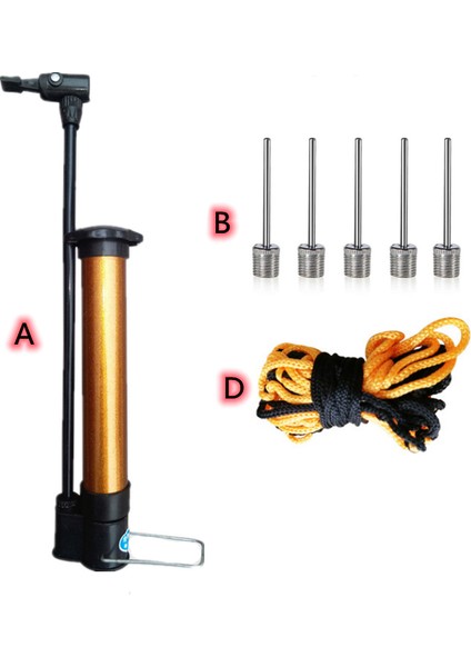 A-B-D Tarzı 20CM Lastik Pompası Bisiklet Basketbol Futbol Şişme Iğne Balon Taşınabilir Top Iğne Çeşitli Oyuncaklar Top Yüzme Halkası Şarj Cihazı (Yurt Dışından)