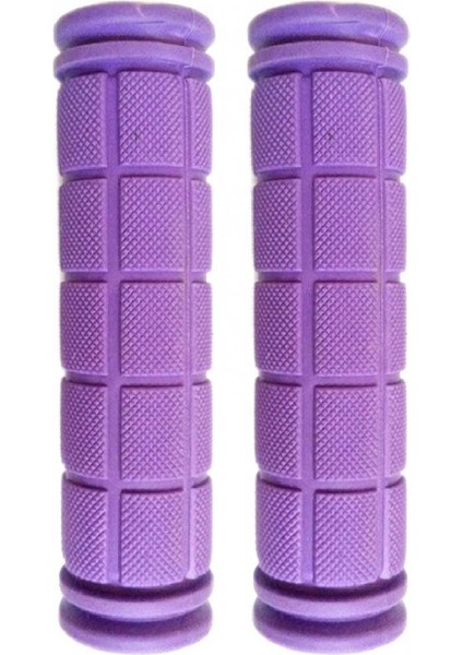 Mor Tarzı 1 Çift Bisiklet Direksiyonu Silikon Tek Renk Oluk Tasarımı Direksiyon Bandı Evrensel Kaymaz Bisiklet Direksiyonu Kılıfı (Yurt Dışından)