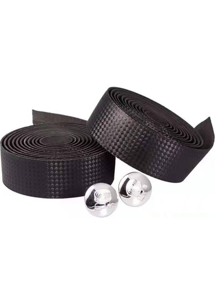 Siyah Stil 2 Parça Bisiklet Direksiyon Bandı Dağ Bisikletleri Kaymaz Şok Emici Kavrama Açık Yol Bisikleti Yumuşak Kemer Kayış Siyah (Yurt Dışından)