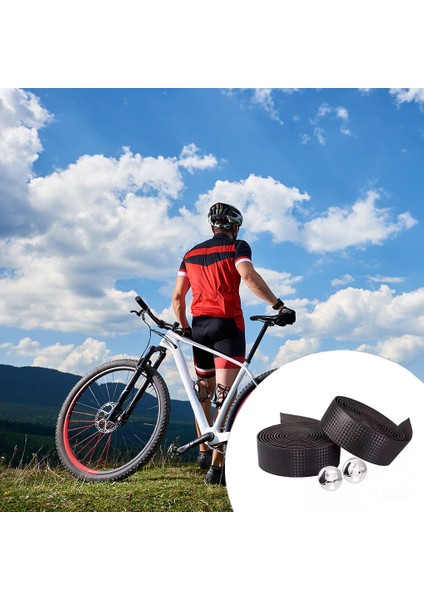 Siyah Stil 2 Parça Bisiklet Direksiyon Bandı Dağ Bisikletleri Kaymaz Şok Emici Kavrama Açık Yol Bisikleti Yumuşak Kemer Kayış Siyah (Yurt Dışından) fiyatları