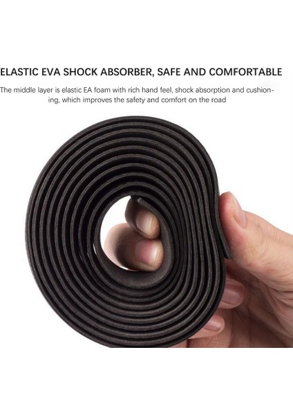 Siyah Stil 2 Parça Bisiklet Direksiyon Bandı Dağ Bisikletleri Kaymaz Şok Emici Kavrama Açık Yol Bisikleti Yumuşak Kemer Kayış Siyah (Yurt Dışından) fırsatları