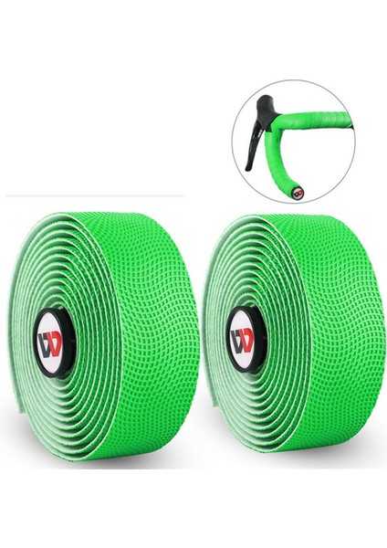 Yeşil Tarzı Yüksek Bisiklet Direksiyon Bandı Şok Emilim Kaymaz Direksiyon Bantları Bisiklet Sargı Uç Fiş Aksesuarları (Yurt Dışından)
