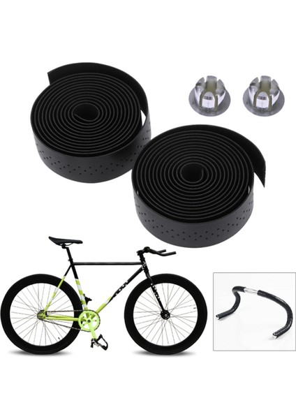 Kumral Stili Kaymaz Bisiklet Direksiyon Bandı Eva Pu Yol Bisikleti Direksiyon Bandı Şok Emme Bisiklet Sarma Uç Fişleri Aksesuarları (Yurt Dışından) fırsatları