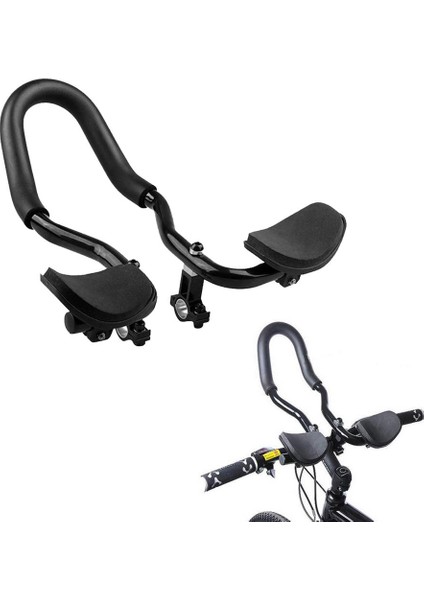 Bisiklet Mtb Triatlon Aero Dinlenme Çubuğu Direksiyonu Siyah Parçaları (Yurt Dışından)