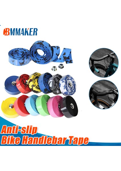 Siyah Stil 2rolls Kaymaz Bisiklet Direksiyon Bandı Şok Emici Yol Bisikleti Direksiyon Bandı Yumuşak Bisiklet Kolu Kemeri Bisiklet Sarma (Yurt Dışından) fiyatları