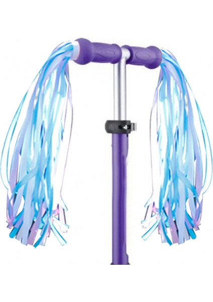 Gök Mavisi Tarzı Çocuk Scooter Direksiyon Şeritleri Çocuk Bisikleti Aksesuarı Erkek Kız Bisiklet Kolu Süslemesi (Yurt Dışından) indirimleri