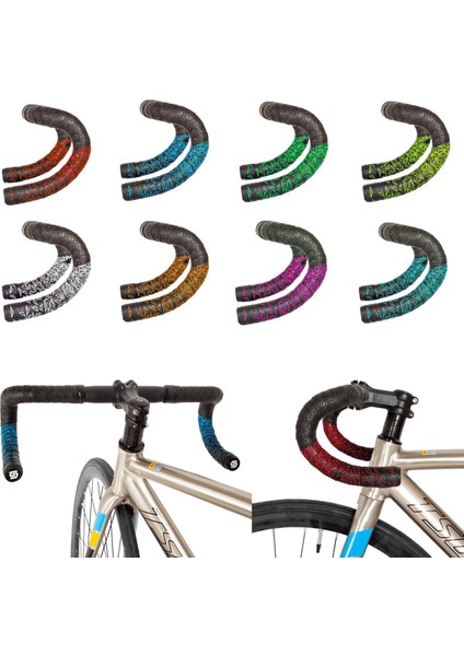 Siyah Tarzı Kırmızı Şok Emici Gradyan Renk Nefes Alabilir Aşınmaya Dayanıklı Pu Bisiklet Direksiyon Askısı Yol Bisikleti Aksesuarları (Yurt Dışından) fiyatları