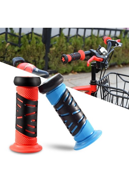 Sarı Stil 1 Çift Kauçuk Tutma Kolu Kavramaları Renkli Mavi Kırmızı Kaymaz Çocuklar Bisiklet Denge Bisikleti Üç Tekerlekli Scooter El Kolu (Yurt Dışından)