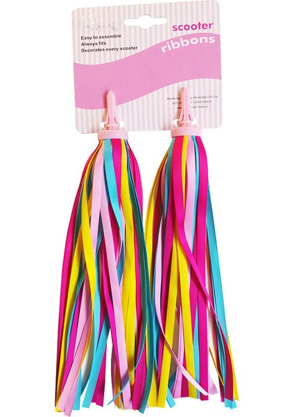 Sarı Stil 1 Çift Bisiklet Direksiyon Süslemesi Renkli Çocuk Bisikleti Tutma Kolu Kurdeleleri Scooter Direksiyon Süslemeleri Scooter Aksesuarları (Yurt Dışından)