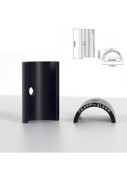 25,4-31,8 mm Siyah Stil Dağ Bisikleti Katlanabilir Bisiklet Için Bisiklet Gidon Adaptörü Dönüştürücü Alüminyum Alaşım (Yurt Dışından)