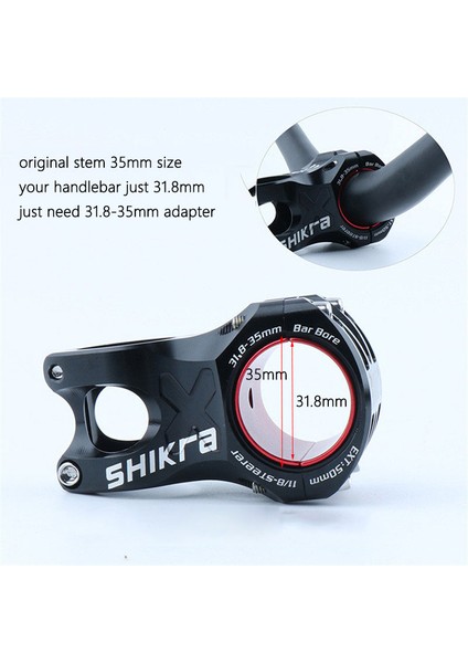 25,4-31,8 mm Siyah Stil Dağ Bisikleti Katlanabilir Bisiklet Için Bisiklet Gidon Adaptörü Dönüştürücü Alüminyum Alaşım (Yurt Dışından)