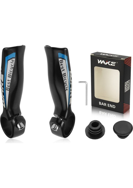 Mavi Stil Dağ Bisikleti Çekiç Sapı Bisiklet Çekiç Sapı Alüminyum Alaşımlı Çekiç Sapı Boynuz Sapı Seti Bisiklet Direksiyon Aksesuarları (Yurt Dışından)