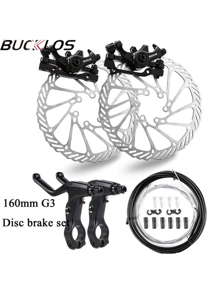 Fren Kolu-Kablo Stili Bucklos Bisiklet Disk Fren Seti Pm Bisiklet Fren Kollu Alüminyum Alasım Yol Mtb Frenleri Kablolu Fren Rotoru ile (Yurt Dışından)