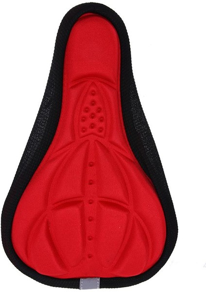 Kırmızı Stil Bisiklet Koltuk Ped Astarı Nefes Alabilir Bisiklet Koltuk Yastığı Kapak 3D Silikon Sünger Yastık Dağ Bisiklet Koltuk Kılıfı Bisiklet Sele (Yurt Dışından)