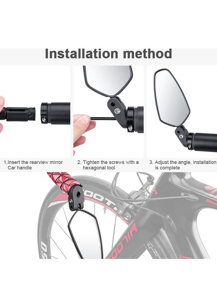 1 Adet Tarzı Bisiklet Gidon Reflektör Arka Görüş Aynası Dağ Elektrikli Bisiklet Scooter Geniş Açılı Bisiklet Ayarlanabilir Aynalar (Yurt Dışından)