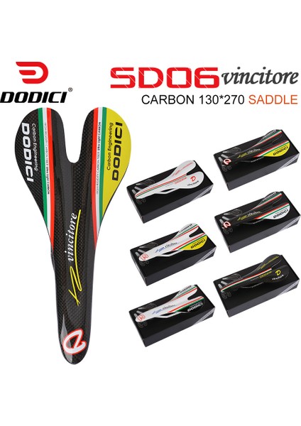 Parlak D Stili Dodıcı Karbon Fiber Koltuk Dağ Bisikleti Yol Bisikleti 3k Parlakmat Matara Nefes Alabilen Sürüş Yastığı 270*TB Koltuk Bisiklet Parçaları (Yurt Dışından) fiyatları
