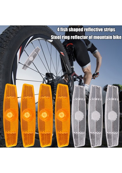 4 Adet Sarı Tarzı Fape Bisiklet Konuşlu Yansıtıcı Lens Mtb Yol Bisikleti Tekerlek Jant Yansıtıcı Güvenli Uyarı Konuş Reflektör Gece Sürüşü Montaj Klipsi (Yurt Dışından)